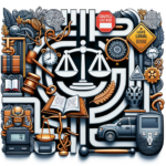 Graphic representation of Arizonas DUI legalities and the complex journey through the justice system.
