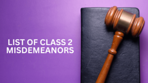 List of Class 2 Misdemeanors in Arizona